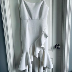 BRAND NEW W/TAGS WHITE DRESS, MERMAID STYLE